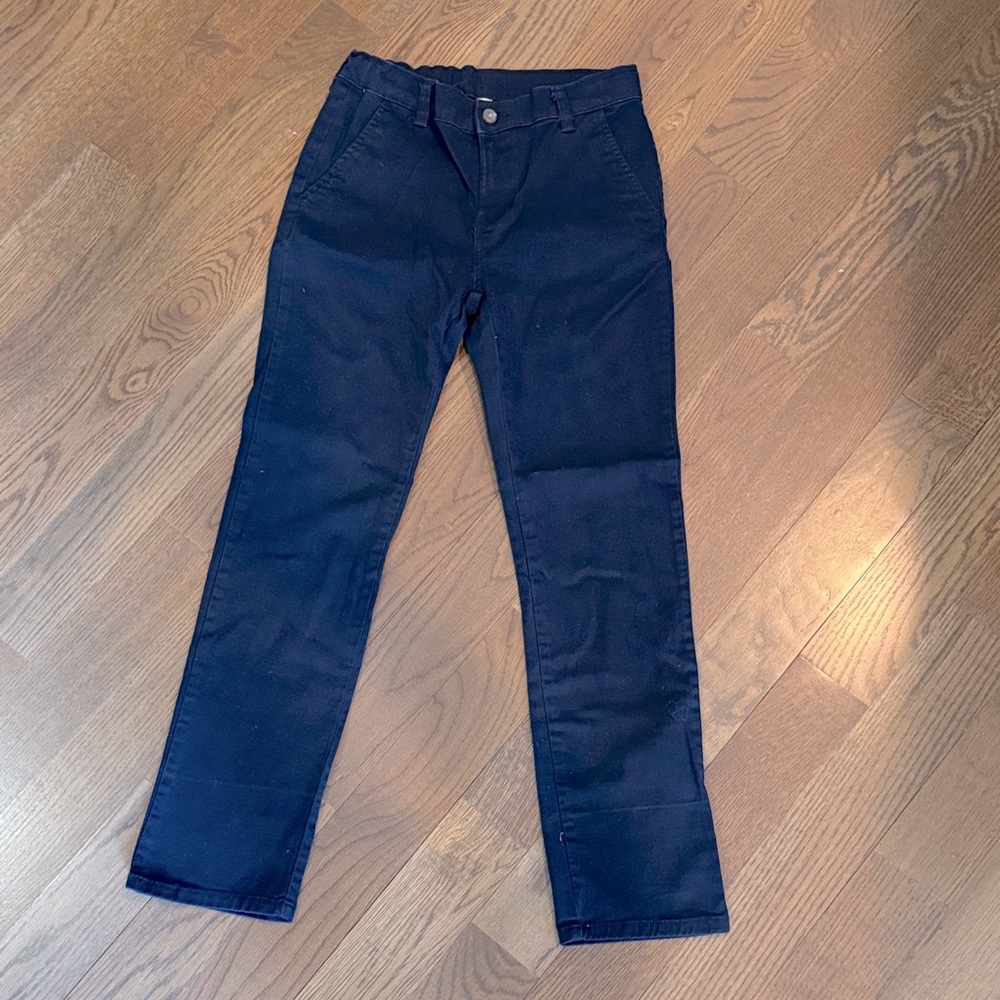 Boys Chaps Dark Blue Dress Pants with adjustable waistband